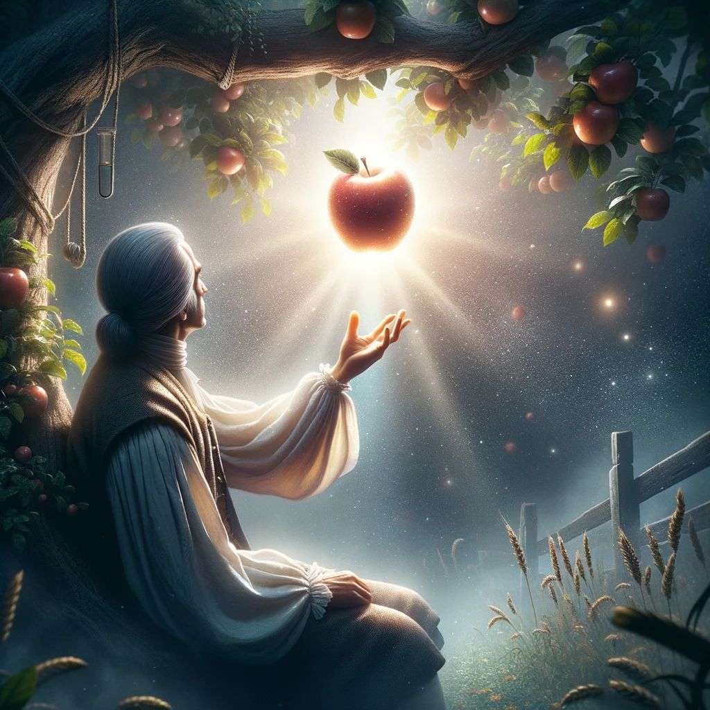 the discovery of gravity, digital art, ethereal